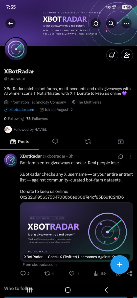 Yungp_01's tweet photo. @ifwraviel @xbotradar @ifwraviel 
Done

DWPFSMxshQQoio1ScQzE7iDnEQokcFXw5sGb5MYPhKdb https://t.co/O9AebQPJnB