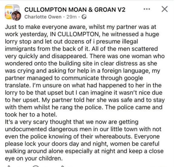 DavisLo271819's tweet photo. @EnglandUK This was also witnessed in Cullompton  the other day ..we are being invaded on every front https://t.co/fkWBAmoHGa