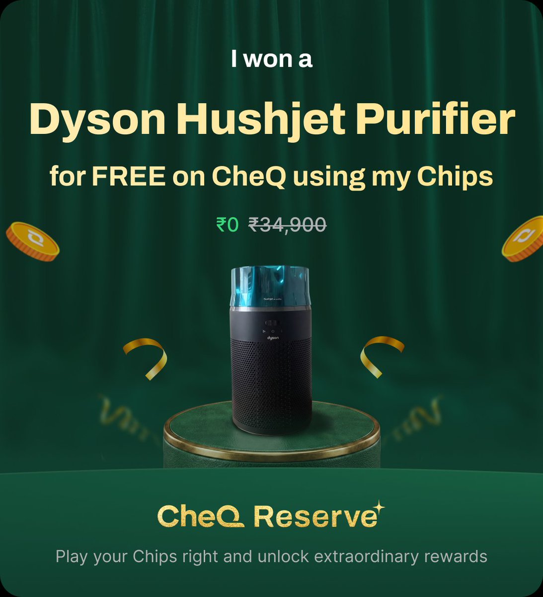 aditya_credfin's tweet photo. Guess what I won at CheQ Reserve 😊 
All I had to do was pay my credit card bills on CheQ, earn 1% of the bill as CheQ Chips, then bid those Chips to unlock extraordinary rewards at Reserve.

I won 2 of them! 🎉

@CheQ_One
@ccg33k @FinPaal https://t.co/NDqvGlk7G7