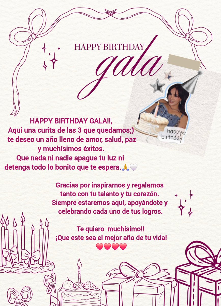 AndrnGM's tweet photo. Happy Birthday 🎂
I love you mi bonita💋🥹
#GalaMontes #Galaturns26 https://t.co/MqXDc7O9Sz