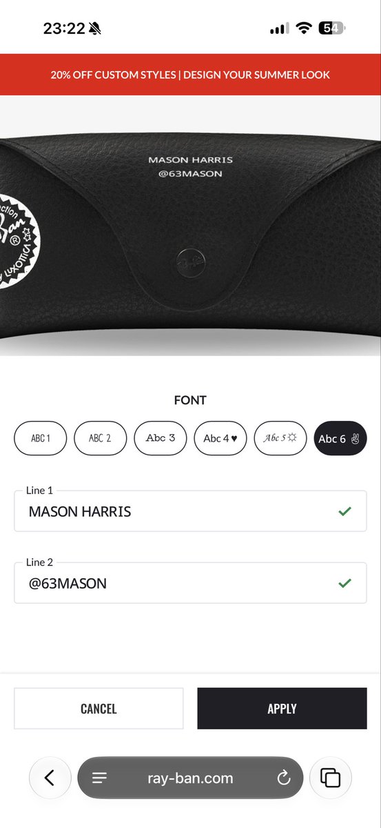63Mason's tweet photo. Going to order these tonight from @ray_ban 😎👌🏻 I’m having my name engraved on them and also on the case with my Twitter name what do you think @SimonCowell 😁 #FormerRadioPresenter #RayBanSunglasses https://t.co/PEsjfGFPDz
