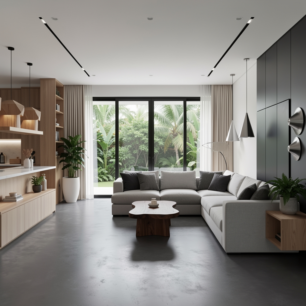 AtelierNusa's tweet photo. Wood, concrete, light, and lush green. That's the recipe. Bukan cuma estetik, tapi juga ngajak kita connect sama nature, even pas di dalam rumah. Living spaces built for true comfort.
#AtelierNusa #LombokHomes #NaturalMaterials #DesignInspo #OpenConcept https://t.co/swpVZVQxr9