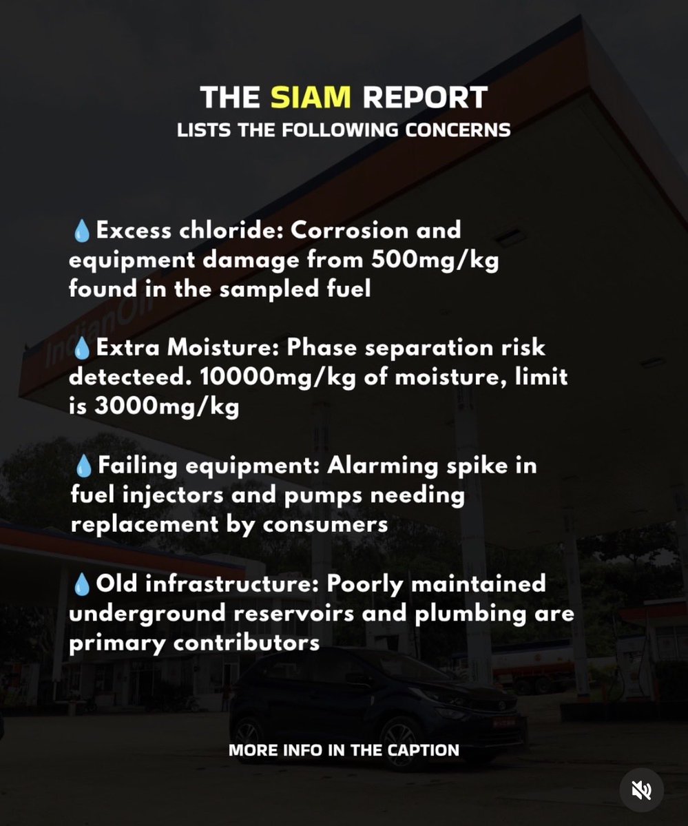 volklub's tweet photo. SIAM report has revealed concerns with E20 fuel

Source &amp; Graphic - EvoIndia (Instagram) https://t.co/KQyicls2Qu
