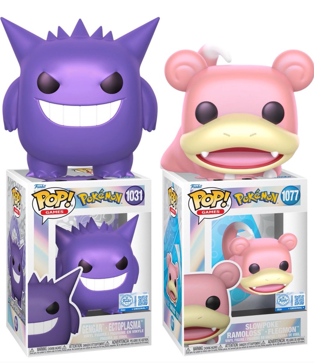 FunkoPOPsNews's tweet photo. First Look! Pokemon Center exclusives Pearlescent Gengar &amp; Slowpoke Funko POPs! 🔮💧 Gotta catch 'em all!

#Ad #FunkoPOPNews #Pokemon #Gengar #Slowpoke #Nintendo #Anime https://t.co/zyVCCEwutO