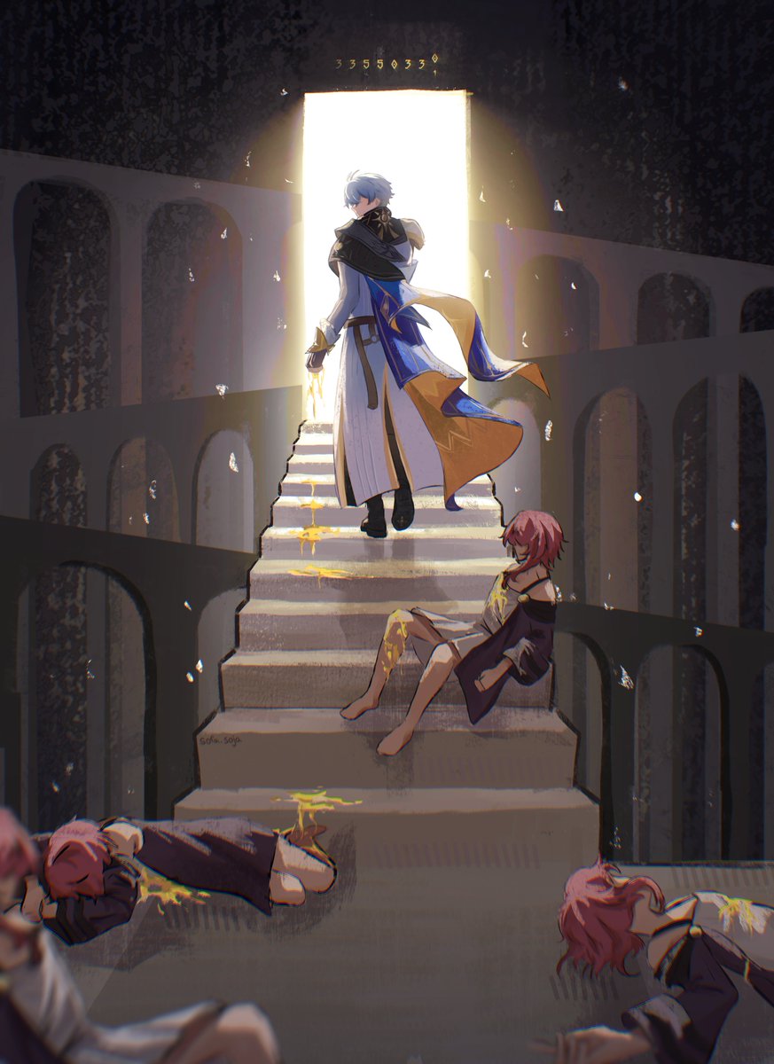 SofaSoja's tweet photo. #phainon #cyrene #hsr #fanart https://t.co/qPeAkGzNX2
