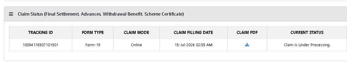 AadithINC's tweet photo. @officialepfo How long will it take for this claim to be processed? Form 19s should be processed asap, someone files this claim only because they are in need. 

Tracking ID - 10094176507101501 https://t.co/jh5e4eyiIp