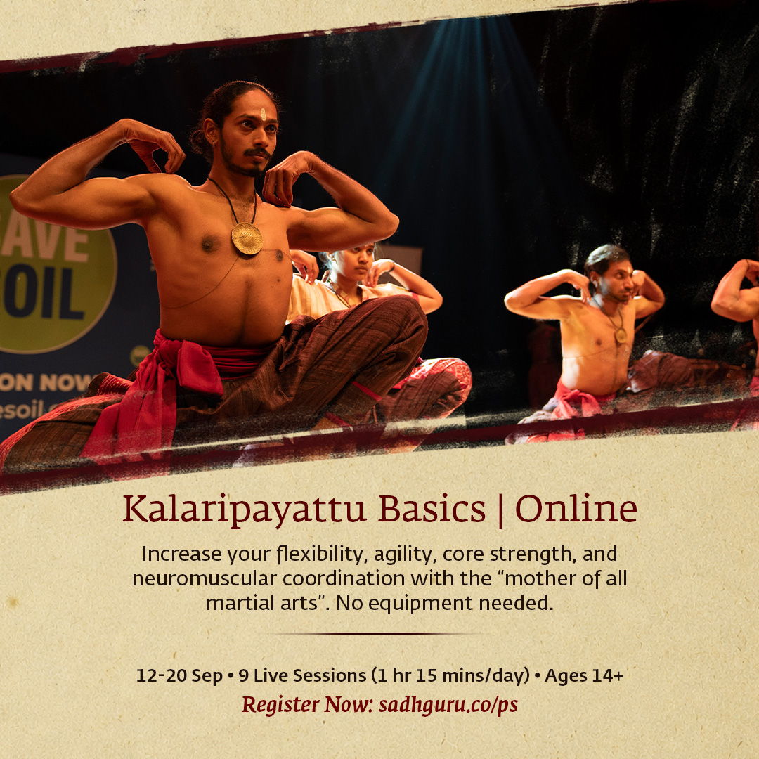 ishafoundation's tweet photo. Explore Indian classical arts from wherever you are.

 This August and September, Project Samskriti offers  online workshops in classical chant, Kalaripayattu, and devotional music.

Learn Guru Ashtakam, Kalaripayattu Basics, or Barse Badariya through live online sessions with guided support. 

Register Now : https://t.co/v86Rfe4yMn