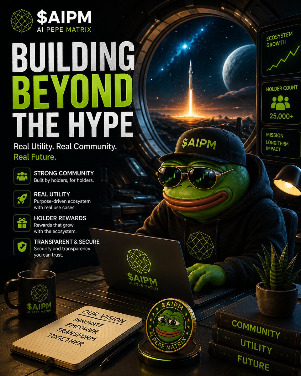 AIPMOfficial's tweet photo. 🐸 Trends come and go.

Projects that keep shipping don't.

Every new update makes $AIPM more than a token—it strengthens the ecosystem behind it.

We're here to build something that lasts.

#Solana #Crypto #Web3 #MemeCoin https://t.co/UmLYcB2bEU
