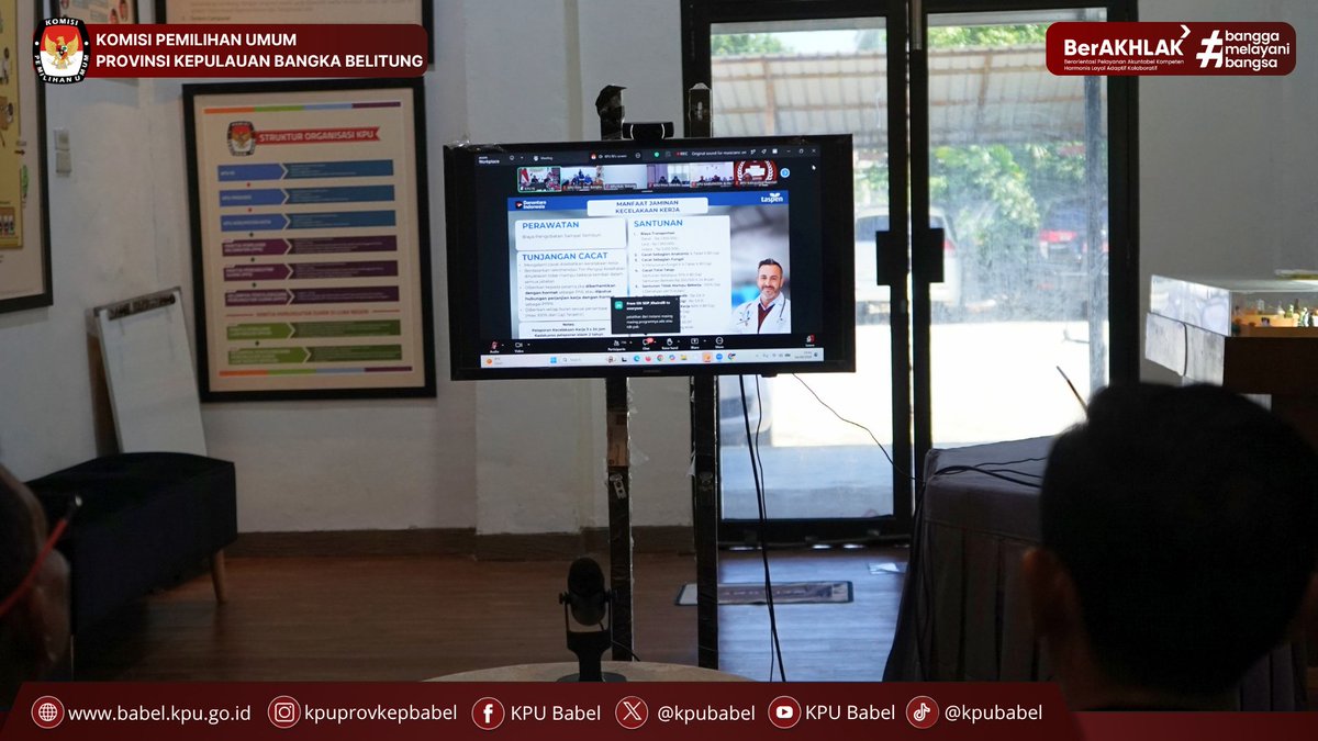 KPUBabel's tweet photo. #SeperadikPemilih, KPU Provinsi Kepulauan Bangka Belitung mengikuti Kegiatan Penguatan dan Percepatan Kualitas Layanan Status, Pemberhentian, dan Hak Kepegawaian ASN pada Selasa, 4 Agustus 2026.

#KPUBabel #KPUMelayani https://t.co/jzdlTj59Gs