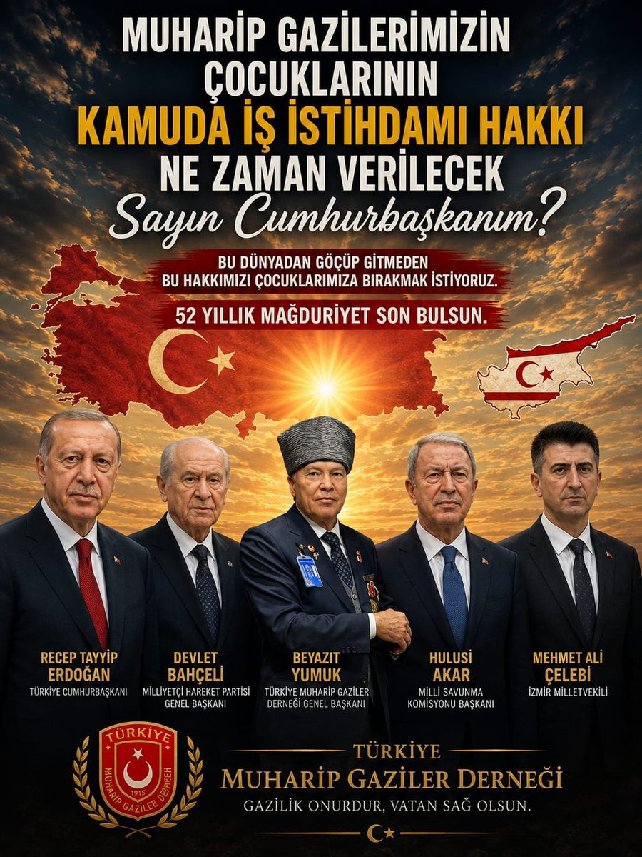 Selimaks09's tweet photo. "Tarih yazan kahramanlar unutulamaz! Kıbrıs Barış Harekâtı’nın canlı şahitleri, gazilerimiz eşitlik ve adalet istiyor. Vefa lafla değil, haklarını eksiksiz vermekle olur. #GazilerUnutulmasın #KıbrısGazilerineHaklarıVerilsin" https://t.co/g62BTdYWvd