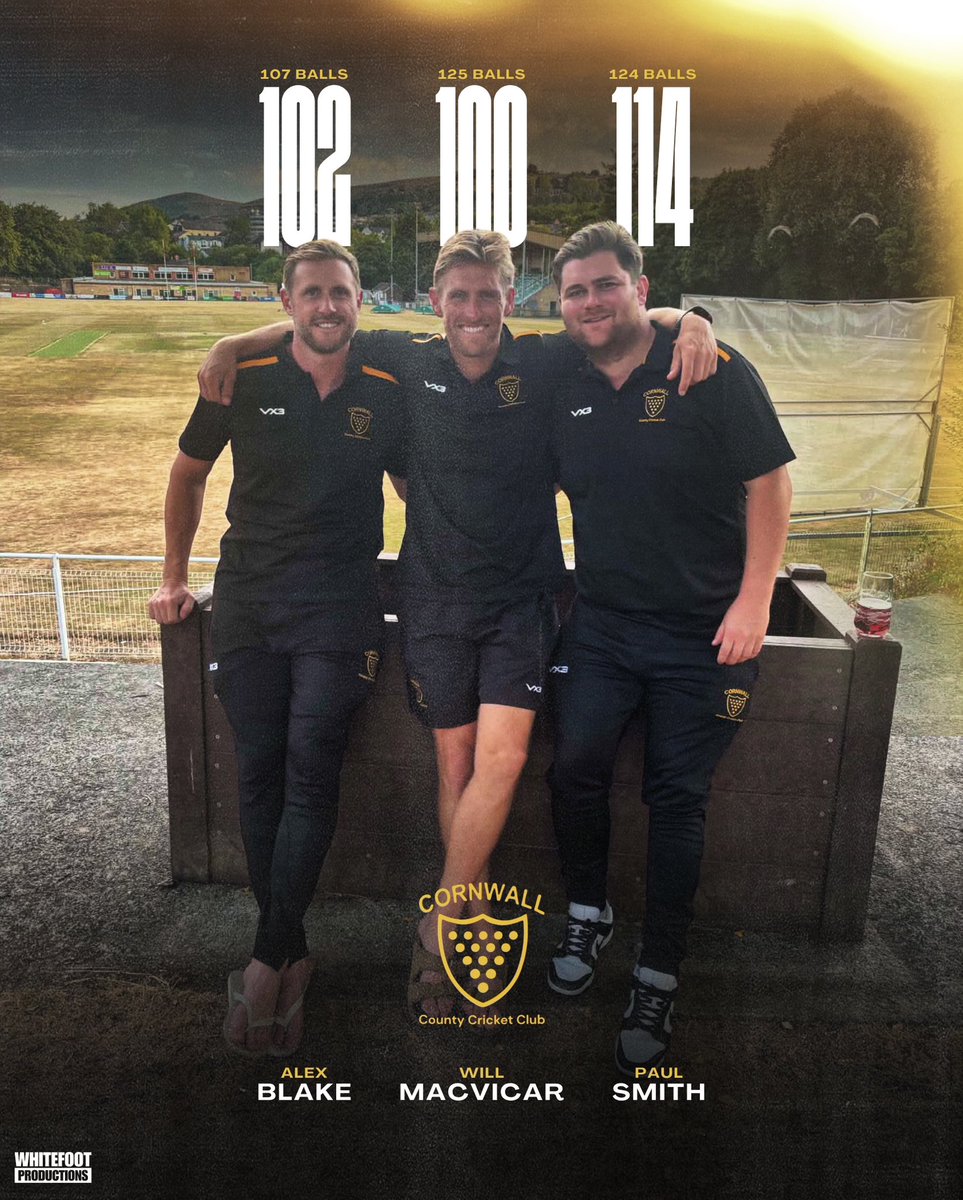 cornwallccc's tweet photo. Our 3 centurions πππ
#CornwallCCC @NCCA_uk https://t.co/S3S2nwnVO4