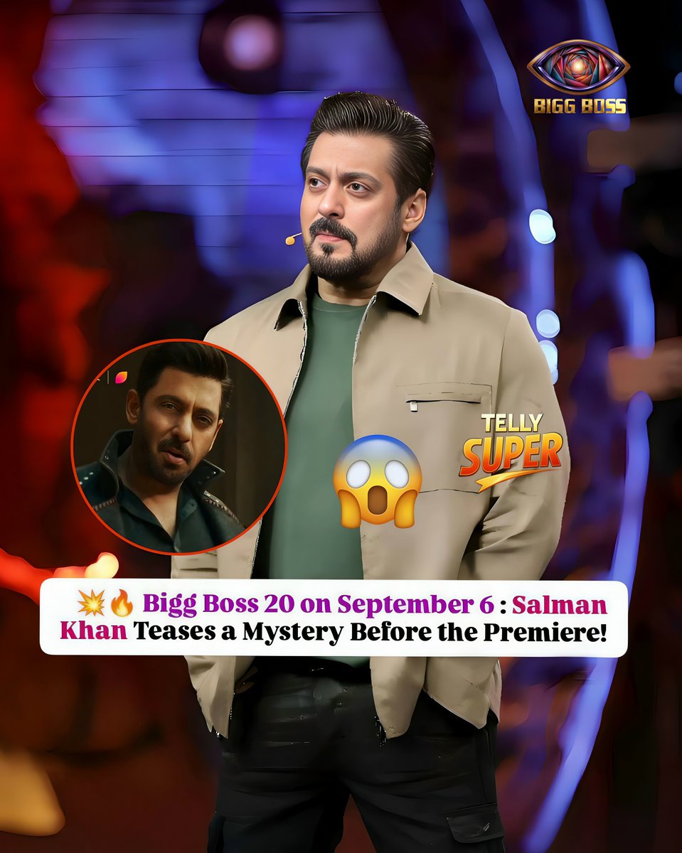 TellySuper's tweet photo. 🚨 Salman Khan drops a hint for #BiggBoss20! 👀
"Jo Karan Arjun mein hua tha, woh hoga ab Bigg Boss mein… Thathastu!"
👀 What's your prediction? Drop your theories in the comments
#BiggBoss20 #SalmanKhan #BiggBoss #BiggBossHindi #TVUpdates #Entertainment #TellySuper https://t.co/9WQEVeytGJ