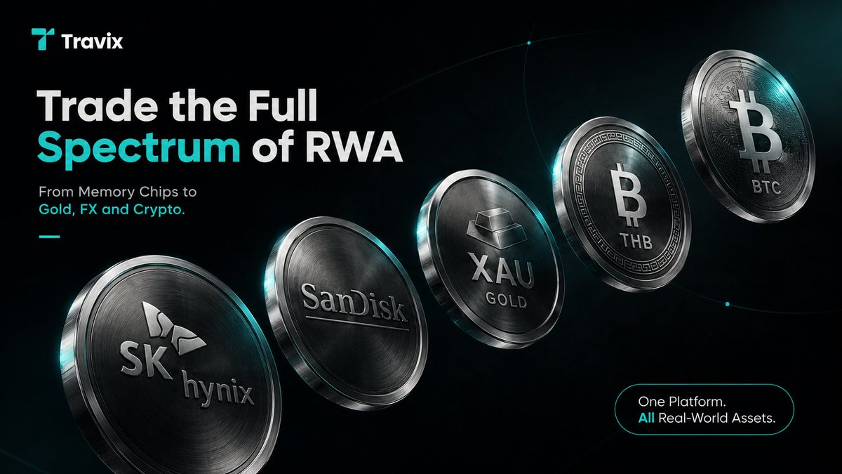 Travix_fi's tweet photo. Gold has been the anchor of value for millennia.

Foreign exchange is the lifeblood of international trade.

Cryptocurrency is a new native species of the digital age.

And memory chips — HBM, NAND, DRAM — are the oil of the AI era.

They once sat in different exchanges, different accounts, different regulatory frameworks.

But on Travix, for the first time, they stand side by side on the same screen.

No need for multiple accounts. No need to switch between interfaces. No need to navigate conflicting rule sets.

Just one wallet. One conviction. And one click.