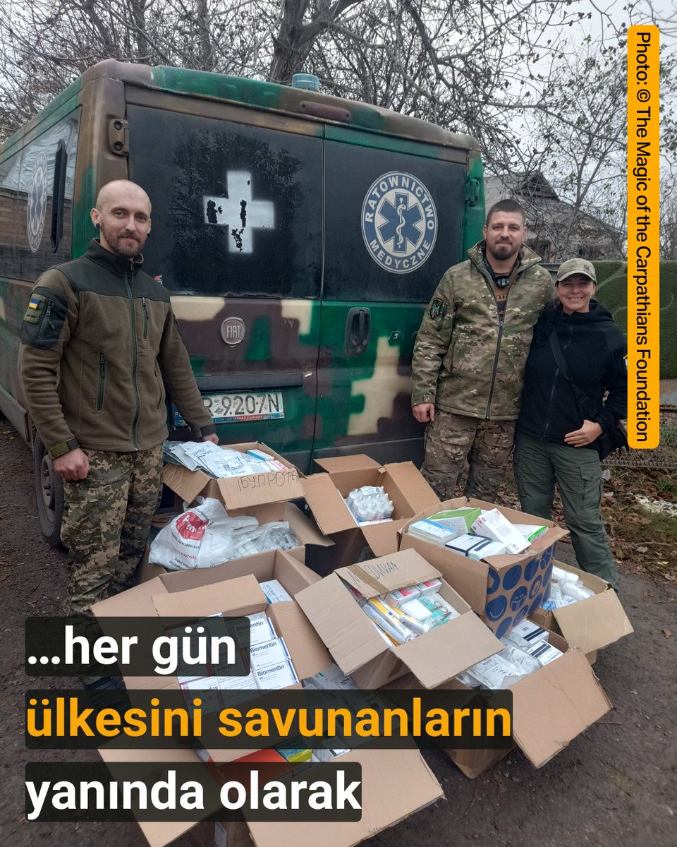 PLinTurkiye's tweet photo. Rusya Ukrayna’ya saldırdığında ise kenarda durmadı. Yardım etmek için harekete geçti.
Olga,2014’ten bu yana sivillere, sağlık çalışanlarına ve askerlere destek veriyor; en çok ihtiyaç duyulan yardımı ulaştırıyor ve her gün ülkelerini savunan insanların yanında olmaya devam ediyor https://t.co/9EzH4qWbJO