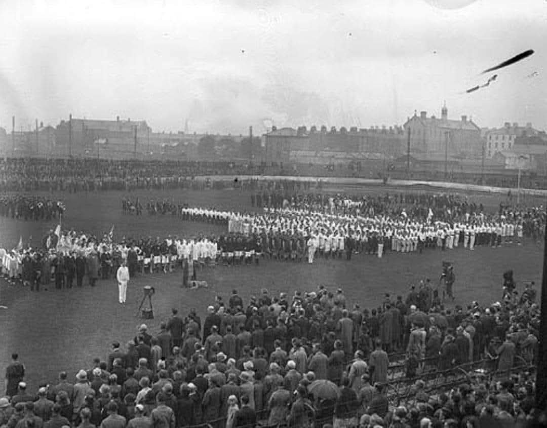 RobLooseCannon's tweet photo. In the summer of 1918, Crown forces decided that Gaelic games were a threat to the empire. From July, no hurling or football match could be played anywhere in Ireland without a permit from the Castle. The GAA's answer, delivered at a Central Council meeting on 20 July, amounted to feck off. No permit would be sought under any circumstances, and anyone who broke ranks faced automatic suspension.

Instead, the GAA planned its own answer. At 3pm on Sunday the 4th of August, matches would be played in every parish in the country, regardless of the RIC. Roughly 1,500 games went ahead that afternoon, across the island. An estimated 54,000 members turned out to play, with families and neighbours making up the crowds watching on. No permits, no permission, and remarkably, almost no interference. 

The 4th of August became known as Gaelic Sunday, a day when an entire national movement refused to ask for permission to exist. It stands as one of the great quiet acts of defiance in the run-up to the War of Independence.

It would not be the last time Crown forces took an interest in Gaelic games. A little over two years later, on 21 November 1920, Auxiliaries and Black and Tans opened fire on the crowd at a football match in Croke Park, killing fourteen civilians and players. But sure when did the British ever play fair?

Buy the Dublin Time Machine a pint and support the DTM Book https://t.co/U7jtCrOTtb
