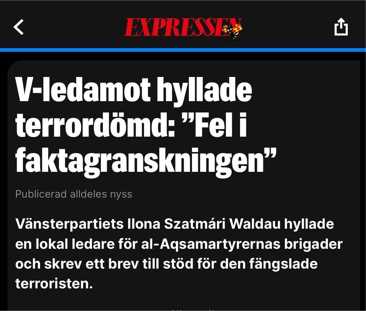 hanifbali's tweet photo. - Bidrag till 7 oktober terroristerna i DLFP
V: Whoopsie ¯\_(ツ)_/¯ 
- Tågar under Hamas flagg
V: Whoopsie ¯\_(ツ)_/¯
- Rabiata islamister på vallistan
V: Whoopsie ¯\_(ツ)_/¯
- Kärleksbrev till barnkalassprängar-Ahmef
V: Whoopsie ¯\_(ツ)_/¯

Imponerande att nya islamist-V lyckats få alla att sakna gamla kommunist-V.