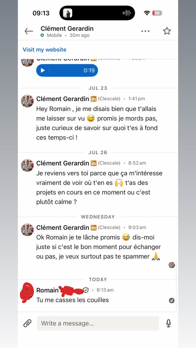 RosoAI's tweet photo. J’ouvre Linkedin après un long moment, je check mes DM, je vois ça 

J’espère ce réseau coule https://t.co/DOFCDdHcEs