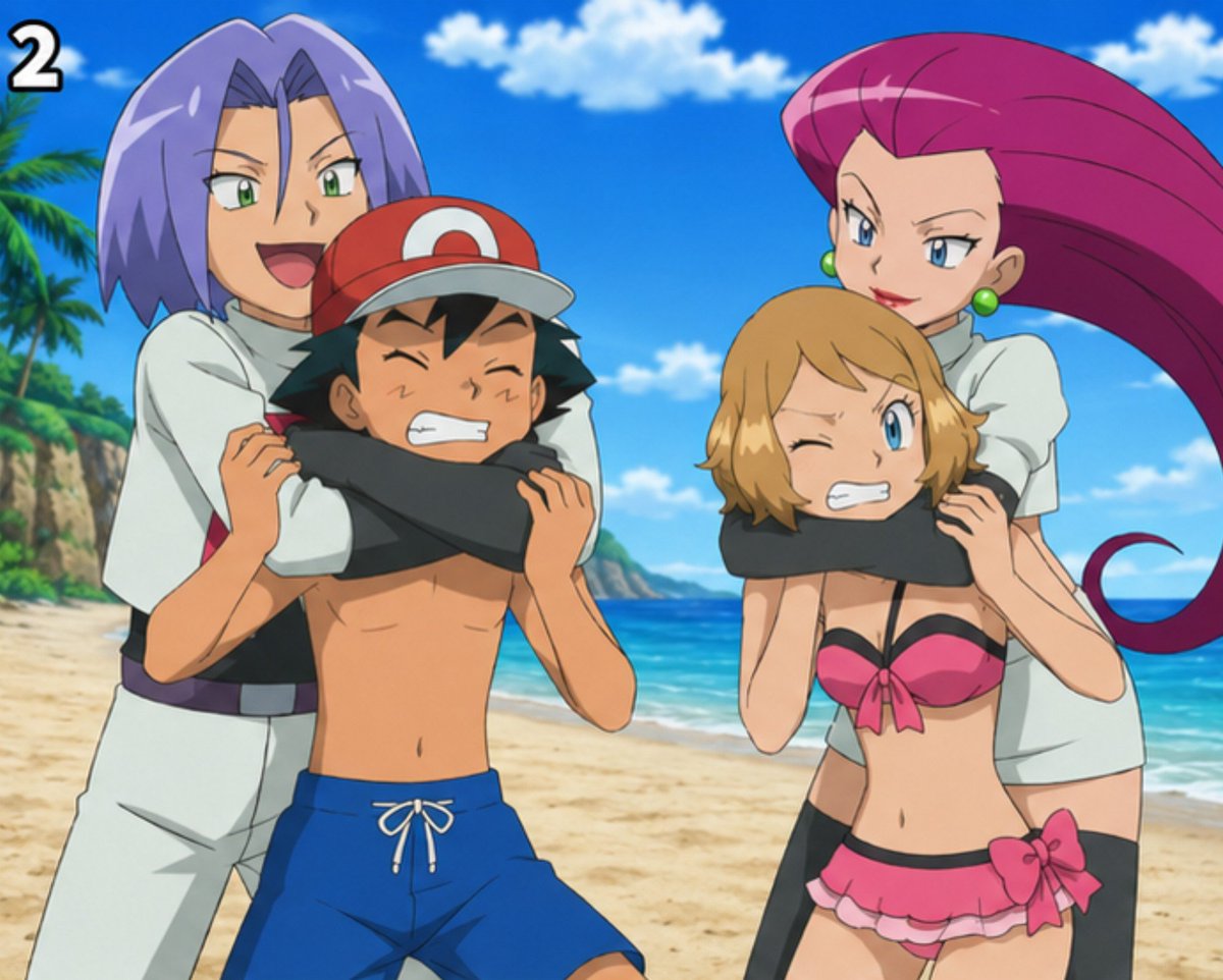KnockoutsPoke's tweet photo. Ash Ketchum and Serena from the Pokémon Anime, knocked out and put to sleep by Sleeperholds from James and Jessie, at the beach

#beach #puttosleep #sleep #sleeperhold #passedout #knockedout #unconscious #pokemon #pokemonanime #anipoke #ash #ashketchum #serena #james #jessie https://t.co/O1PxZWnXwB