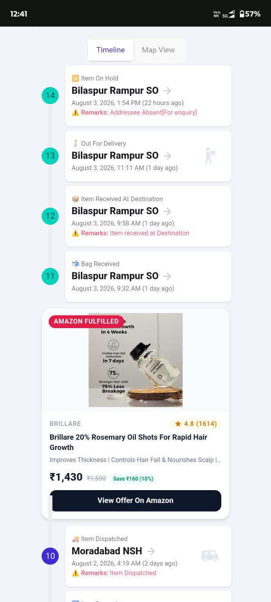 NavedSaifi809's tweet photo. @IndiaPostOffice, My SBI Debit Card reached Bilaspur Rampur SO, but the tracking shows "Addressee Absent [For enquiry]". No phone call or delivery attempt was made before marking it as absent. Kindly look into this and arrange delivery at the earliest. Tracking No. AQ066237682IN https://t.co/cMySInVAAz