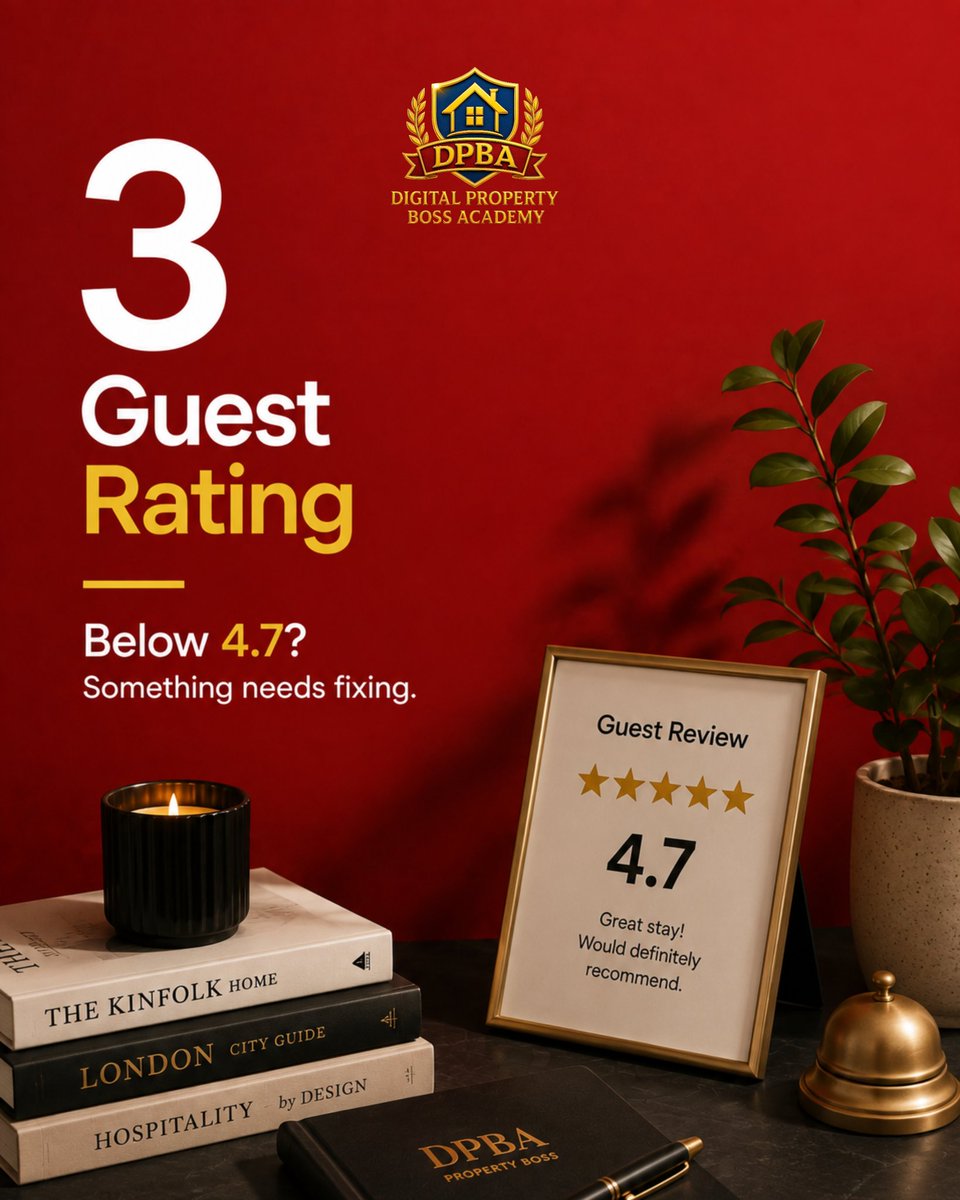 MarieACHEBEUK's tweet photo. Most Airbnb hosts can describe their apartment. Few can tell you how it performs.
Three numbers decide that. Occupancy rate, average nightly rate, and guest rating.
This is what we teach inside DPBA.
Which one are you weakest on?

#marieachebe #dpba 
#propertyboss #londonairbnb https://t.co/WeOd0aDpoF