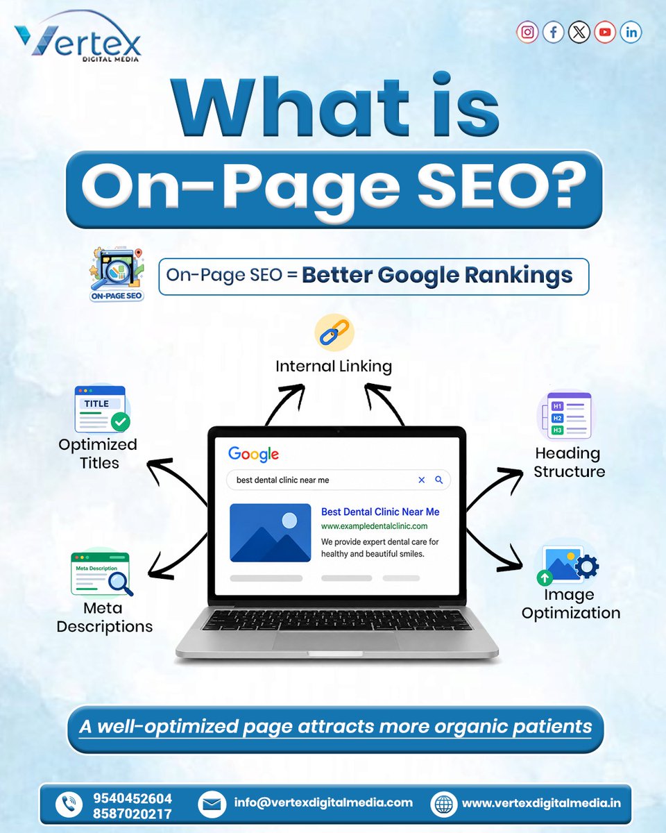 Vertexdigital04's tweet photo. 🚀 Boost your Google rankings with smart On-Page SEO! 📈✨

📞 9540452604 | 8587020217
🌐 https://t.co/A1vhJwHndQ
#OnPageSEO #SEO #GoogleRanking #LocalSEO #DigitalMarketing #VertexDigitalMedia https://t.co/IKoMksKyhI