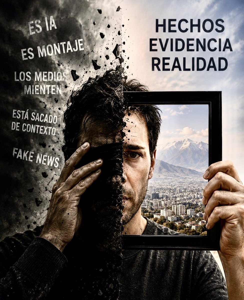 Eneatipo7's tweet photo. LA NEGACIÓN COMO REFUGIO

Hay un momento en que la realidad deja de discutirse y comienza a combatirse. No porque los hechos sean ambiguos ni porque falten antecedentes, sino porque aceptarlos tiene un costo demasiado alto para quien ha decidido convertir una opinión en una identidad.

Hace unos días ocurrió un episodio revelador. Un ministro apareció usando un casco y una chaqueta donde se leía orgullosamente “Biministro”. La imagen fue publicada por distintos medios, registrada desde distintos ángulos y comentada ampliamente. No era una filtración dudosa, un montaje anónimo ni una fotografía perdida en internet. Era un hecho público.

Sin embargo, ocurrió algo más interesante que la propia imagen. Un número no menor de personas decidió negar que existiera. La explicación fue tan extraordinaria como sintomática: acusaron uso de inteligencia artificial.

Hasta ahí podría tratarse simplemente de desinformación. Lo inquietante vino después. Cuando aparecieron nuevas fotografías, videos e incluso registros provenientes de distintos medios, la reacción no fue rectificar. Fue insultar.

He ahí el fenómeno: la evidencia no corrige la creencia; la fortalece.

Durante mucho tiempo llamamos a esto sesgo de confirmación. Tendemos a buscar información que reafirme lo que ya pensamos. Pero aquí ocurre algo distinto. La evidencia deja de competir con la opinión. Simplemente pierde valor. La realidad pasa a ser un elemento opcional.

Leon Festinger describió este proceso mediante la disonancia cognitiva. Cuando un hecho amenaza una convicción profundamente arraigada, modificar la creencia produce un costo psicológico enorme. Resulta más cómodo negar el hecho que reconstruir la propia identidad. Por eso se tiende a atacar al mensajero mientras se niega el mensaje. Si el mensaje amenaza la creencia, se mata la paloma.

Porque eso es lo que realmente está en juego. No se trata de un casco. Se trata del grupo al que pertenezco. Admitir el error significaría aceptar que “los míos” también pueden hacer el ridículo. Y para ciertos fanatismos eso equivale a una traición, porque el hecho en sí mismo siempre se entiende, en el fondo, saben que es ridículo, pero se niegan a aceptarlo, lo que ratifica el hecho.

La política moderna ha reemplazado las ideas por barras bravas. Ya no se discuten argumentos; se defienden camisetas. El adversario deja de ser alguien equivocado para convertirse en un enemigo cuya sola existencia resulta intolerable. Cuando eso ocurre, la verdad pierde importancia y la lealtad se transforma en la única virtud.

Por eso la evidencia suele producir el efecto contrario al esperado. Cuantas más pruebas aparecen, más intensa se vuelve la negación. No porque las pruebas sean débiles, sino porque el orgullo ya tomó el control del razonamiento. El cerebro deja de buscar la verdad y comienza a fabricar defensas.

Las redes sociales han convertido este mecanismo en un espectáculo cotidiano. Nunca antes fue tan fácil verificar un hecho. Tampoco había sido tan sencillo ignorarlo. Bastan unas pocas palabras mágicas: “es IA”, “es un montaje”, “los medios mienten” o “está sacado de contexto”. La evidencia ya no necesita ser refutada; basta con desacreditar su origen.

Y cuando ni siquiera eso funciona, aparece el último recurso: el insulto. Es el certificado de defunción del argumento. Quien aún razona intenta demostrar. Quien ya no puede demostrar necesita descalificar.

El problema nunca fue pensar diferente. Comienza cuando cada cual fabrica su propia realidad y decide habitarla como si fuera inexpugnable. Entonces la verdad deja de ser un puente entre las personas para convertirse en un intruso al que conviene expulsar. Y toda sociedad que expulsa la verdad termina, tarde o temprano, expulsando también la libertad de pensar.
Ya no se niega para refutar, se niega para crear otra realidad, como si la verdad tuviese una doble vida.
@MisColumnas