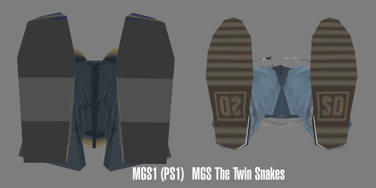 MBJ_01's tweet photo. Thanks to @otac0n , I was able to extract the Otacon model from TTS because there's one thing bothers me about him and that is; his shoes.

In the original PS1 version, he wears Nike shoes but in TTS, he wears Adidas (?), similar in MGS2.

Did he just change brands? https://t.co/Qpnr8MA7BK