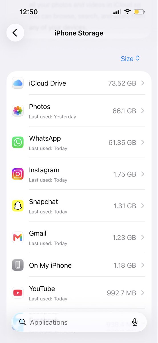 dishag25's tweet photo. Now my iCloud Drive is randomly taking up 73.5 GB. Looks like the storage has to be full by hook or by crook. @AppleSupport @Apple #iphonestorage #iphonestorageissues https://t.co/jGlKXMgR16