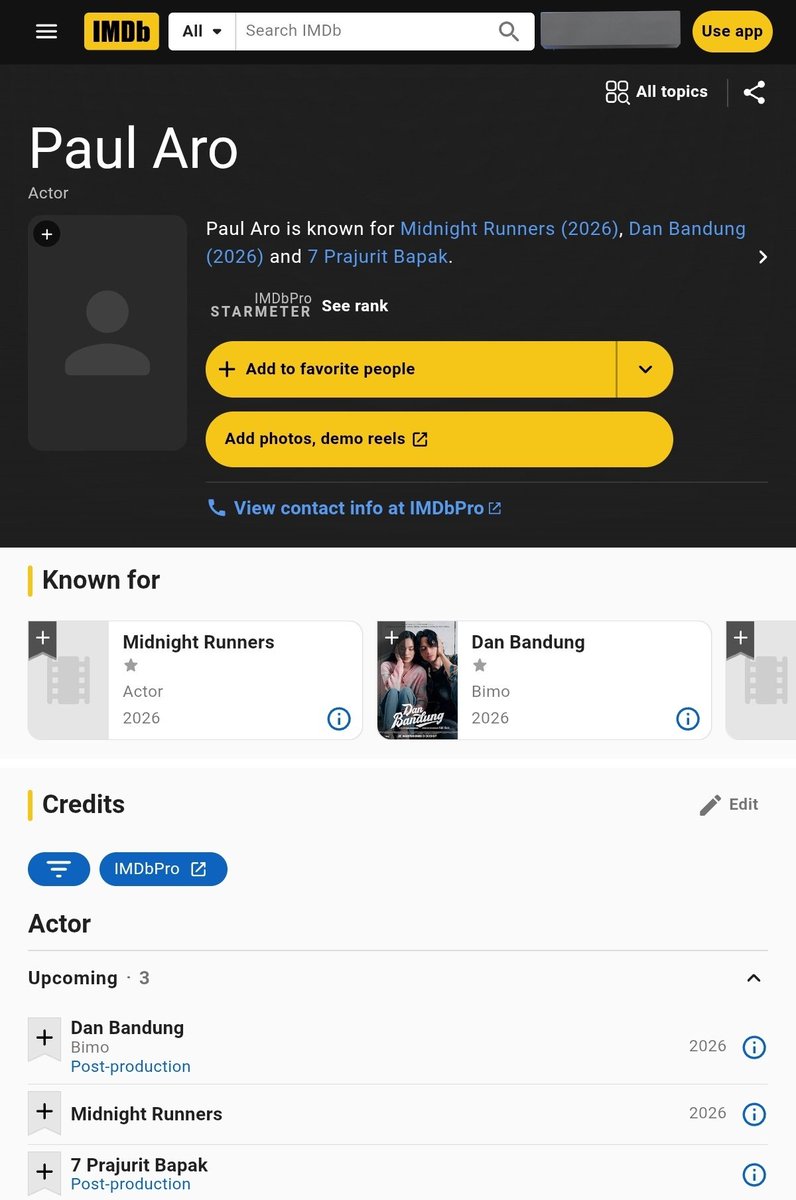 anoclairevoyant's tweet photo. Update IMDb si Paul Paul inii, keren ih portofolionya!🤘🏻🔥 https://t.co/fwTdhg8lFw