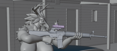IsWaffles's tweet photo. [WIP]

A good ol' fashioned shoot-out.

Models by:
Wendigo: @VulgarVictor583 
M16: Sirgibbsalot, ported to SFM by Mark Wakefield on SFMLab

gonna add some goons in here at some point. https://t.co/PxBAm4dHB8