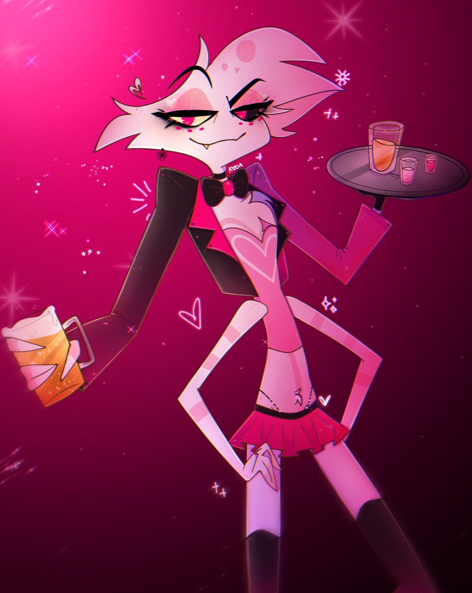 popsiclesyascko's tweet photo. Also- thought it'd repost this drawing I made for Rukan on here ✨🥹 She already saw it but eh, why not post it?!

#AngelDust #hazbinhotelart https://t.co/kLaVrlVgKD