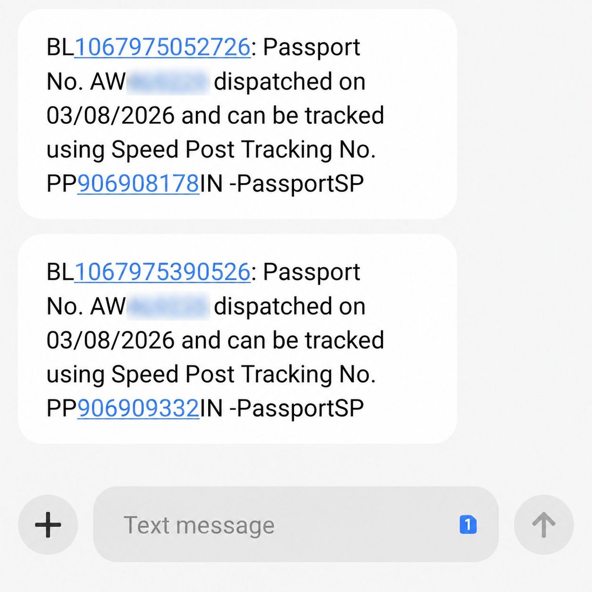 imasad_khan's tweet photo. Thank you 🙏🏻 @passportsevamea &amp; @rpobareilly for dispatching my and my wife's passports, 

Kindly expedite the dispatch of my daughter Arbish Naaz's passport as well. We shall be grateful. 📮👶 https://t.co/LTPc9ei44v