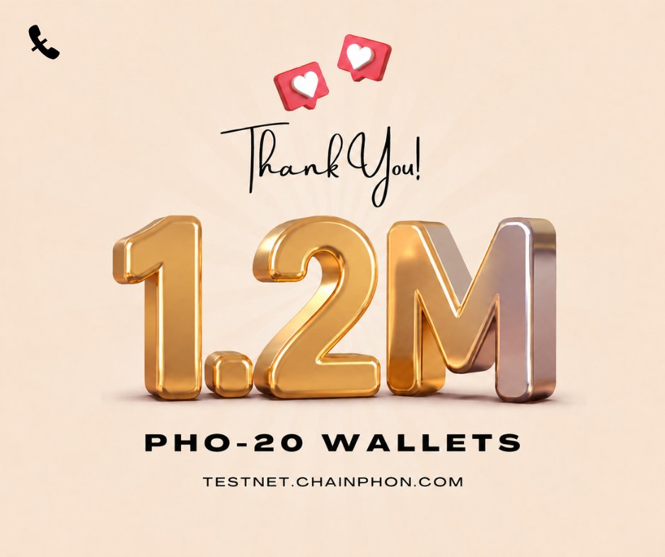 ChainPhonX's tweet photo. 1.2M+ PHO-20 Wallets are ready for migration. Are you?

⏳Loading..

This month. Stay tuned.

📲Try our testnet and mine $PHONE during the last phase at https://t.co/IOsFxpxvOw https://t.co/evXDNHosGv