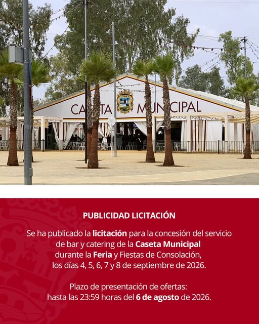 Seviempleo's tweet photo. 📢 Abierto el plazo para presentar la licitación para la concesión del servicio de bar y catering de la Caseta Municipal de la Feria de Utrera 2026
📆 06/08
➕ INFO 👉 https://t.co/6gbIv9tEph
🗺️ #UtreraEmpleo #Empre4ndeSE
💻 @CiudadUtrera https://t.co/53bPBSKmyS