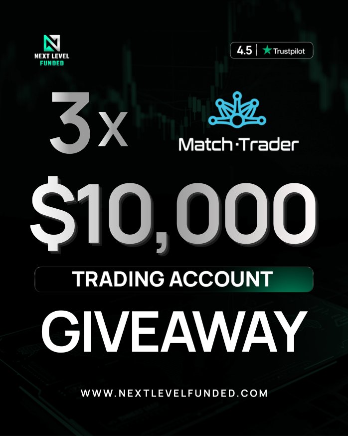 Ankit1591953's tweet photo. 3×$10K NLF Account giveaway

How to enter:

1 Follow @Ankit1591953 @NextLvlFunded
2 Like &amp; Repost this post

3 Tag 3 trader friends

Giveaway ends in 48 hours.

Good luck! 👍 https://t.co/I97RYWpqJv