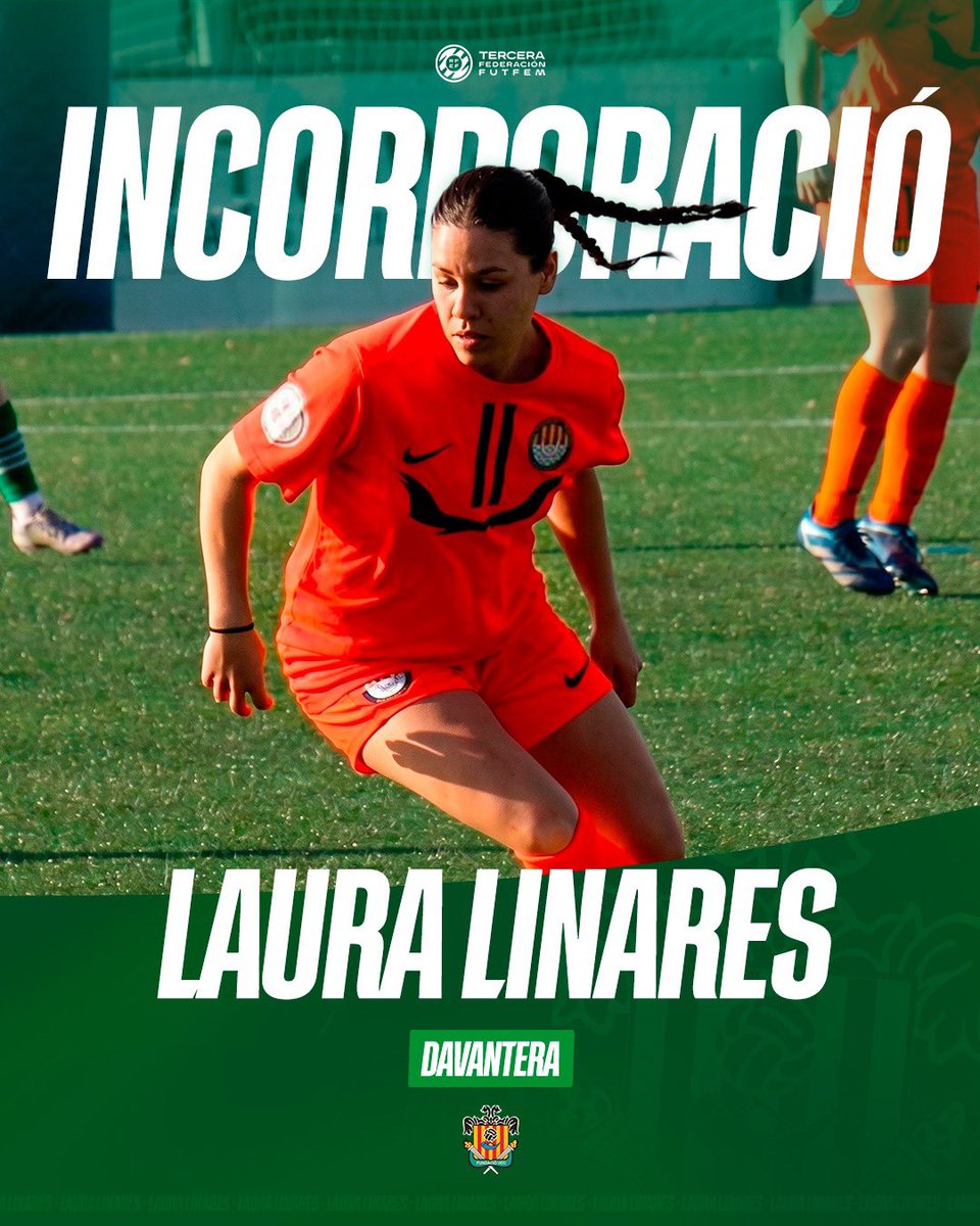 FundacioUEC's tweet photo. INCORPORACIÓ! 💚

🗂️ Temporada 2026 • 2027
📌 𝐓𝐄𝐑𝐂𝐄𝐑𝐀 𝐑𝐅𝐄𝐅 

🆕 Laura Linares, davantera procedent del @ceseagullbdn, s’incorpora al Primer Equip femení! 

👋🏻 Benvinguda a Cornellà!

#FundacióUEC #Ambelverdalcor 💚 https://t.co/6r13nxZG5M