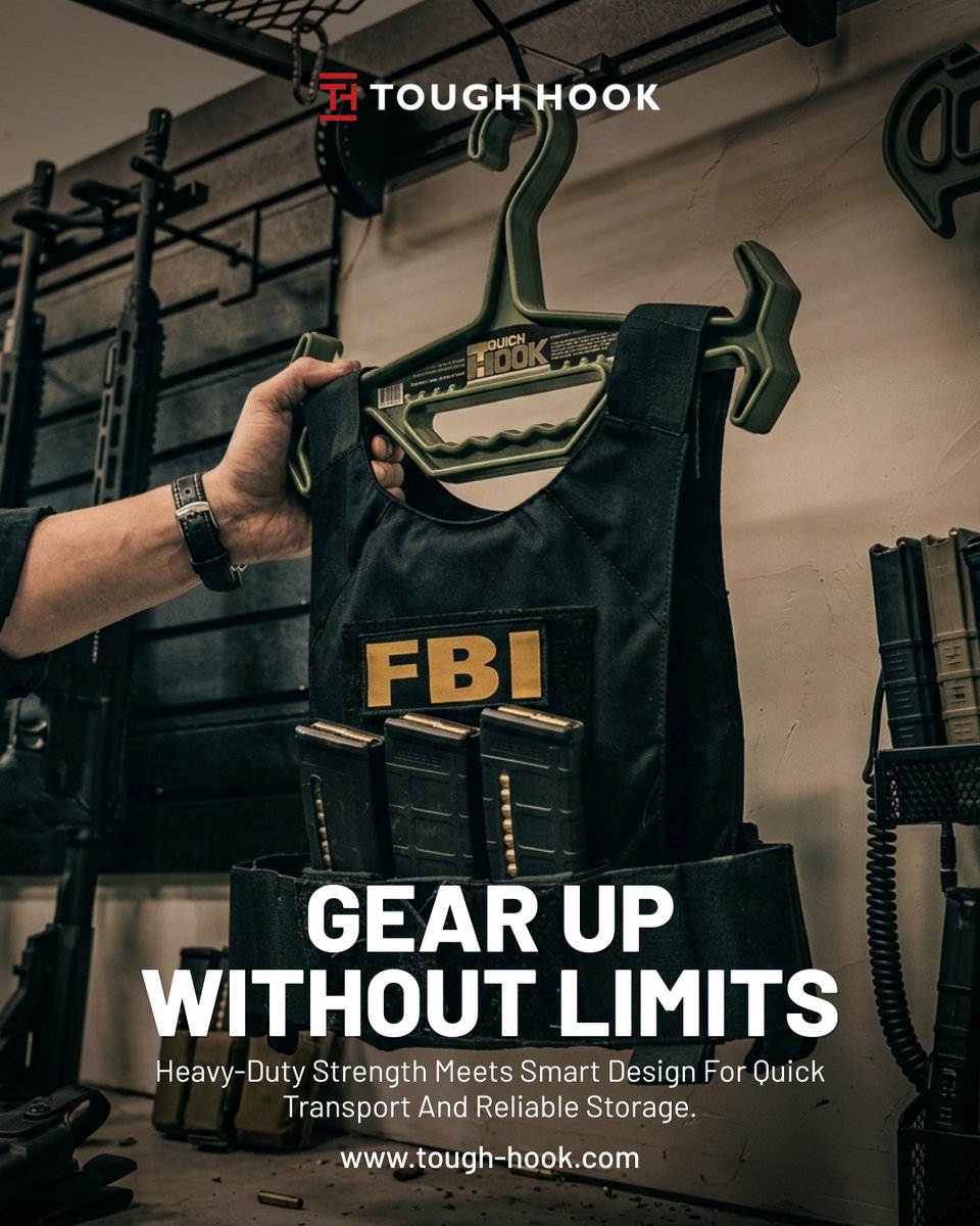 Tough_Hook's tweet photo. Ready to take your gear storage to the next level?

With Tough Hook’s heavy-duty strength and smart design, your tactical gear stays secure and ready for action!

No limits, just performance.

#GearUp #ToughHook #TacticalStorage https://t.co/QlDq4PdDeK