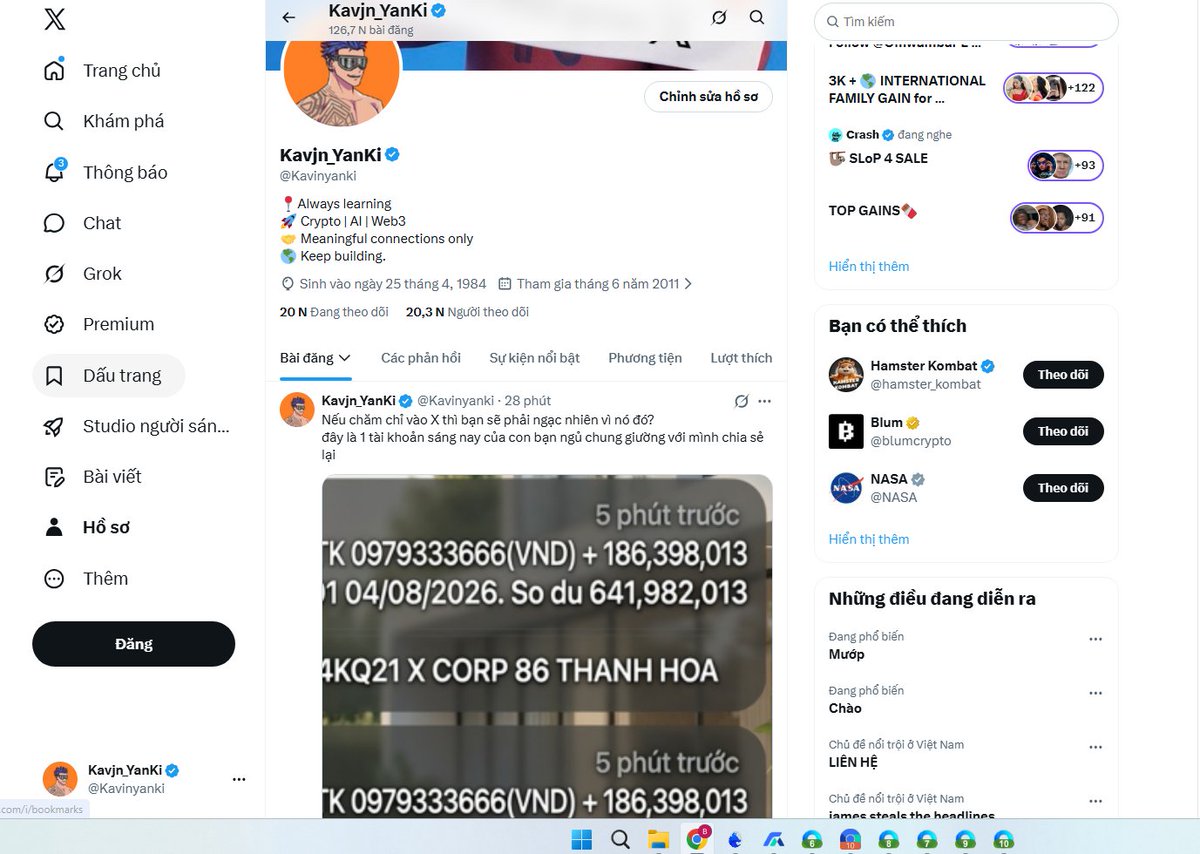 Kavinyanki's tweet photo. mỗi người có 1 cách và có mánh khóe riêng của mỗi nền tảng, nhưng tôi dám khẳng định đã làm full time thì ít ai dùng 1 acc cả, cho dù là nền tảng nào đi nữa. acc này tkt còn có acc khác, mỗi acc pay 200-vài k$ 3-10 tài khoản là có bộn tiền rồi.
Ae hiểu ý tôi chứ, hãy tui cho mình ít nhất từ 2 kênh trở lên nhé, thời điểm vàng của build X là ngay lúc này.
chúc AE thành công?
