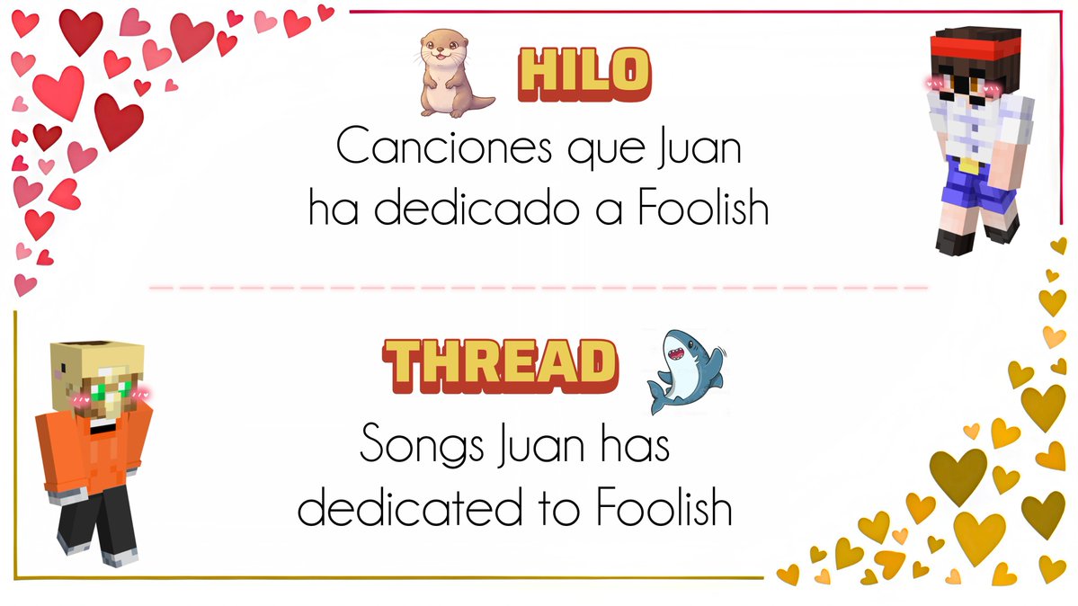 Niubbie's tweet photo. 🫀 #StupiDuo ❤️💛 #EstupiDuo 💚
[COMPILATION]

🌻🦦 Canciones que Juan ha dedicado a Foolish / Songs Juan has dedicated to Foolish 🦈🌊

[HILO / THREAD] https://t.co/x13nWr5YoN