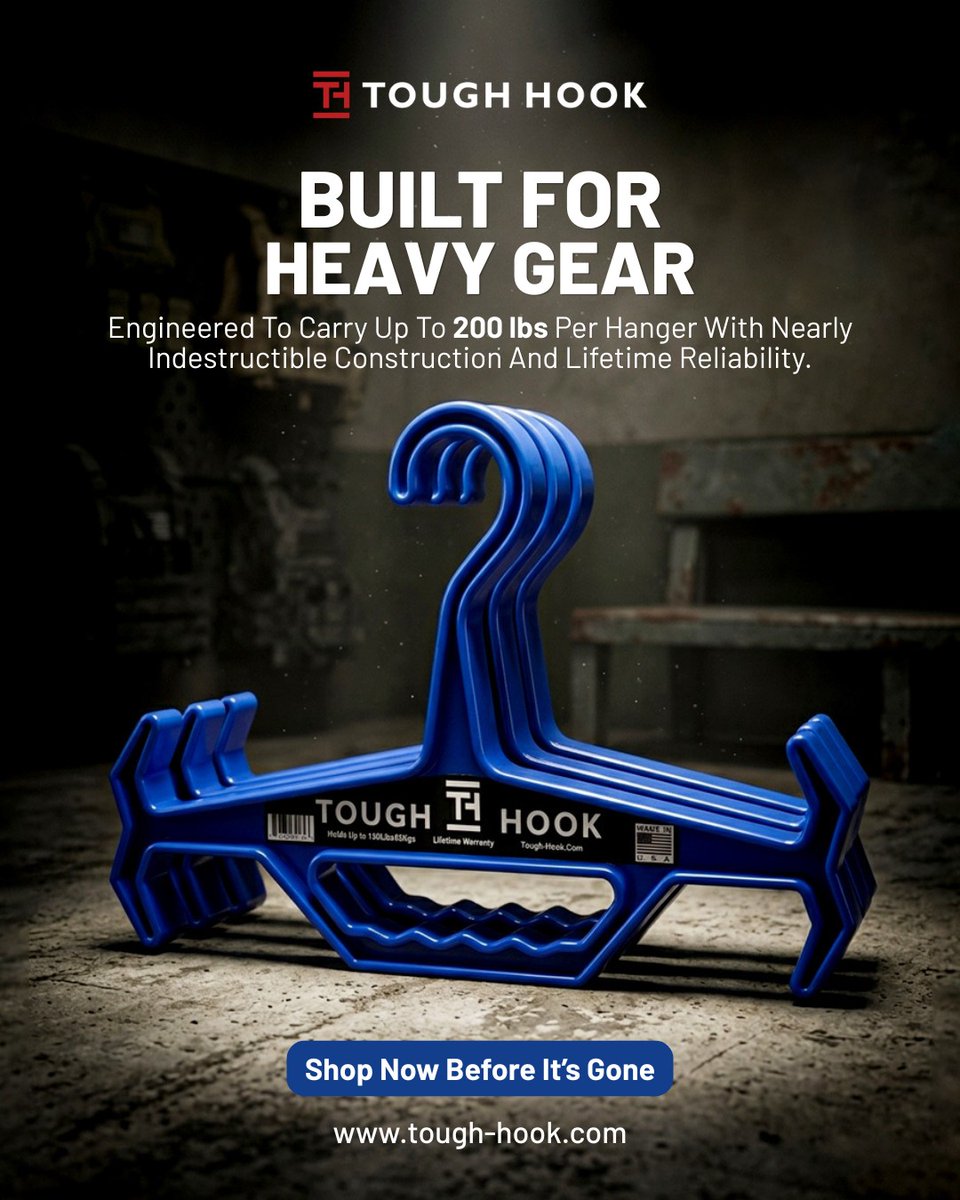 Tough_Hook's tweet photo. Strength you can see, reliability you can count on.

The Tough Hook hangs more, handles more, and outlasts the rest.

Grab yours before they’re gone!

#BuiltToLast #ToughHook #GearOrganization https://t.co/1ysKkXunWD