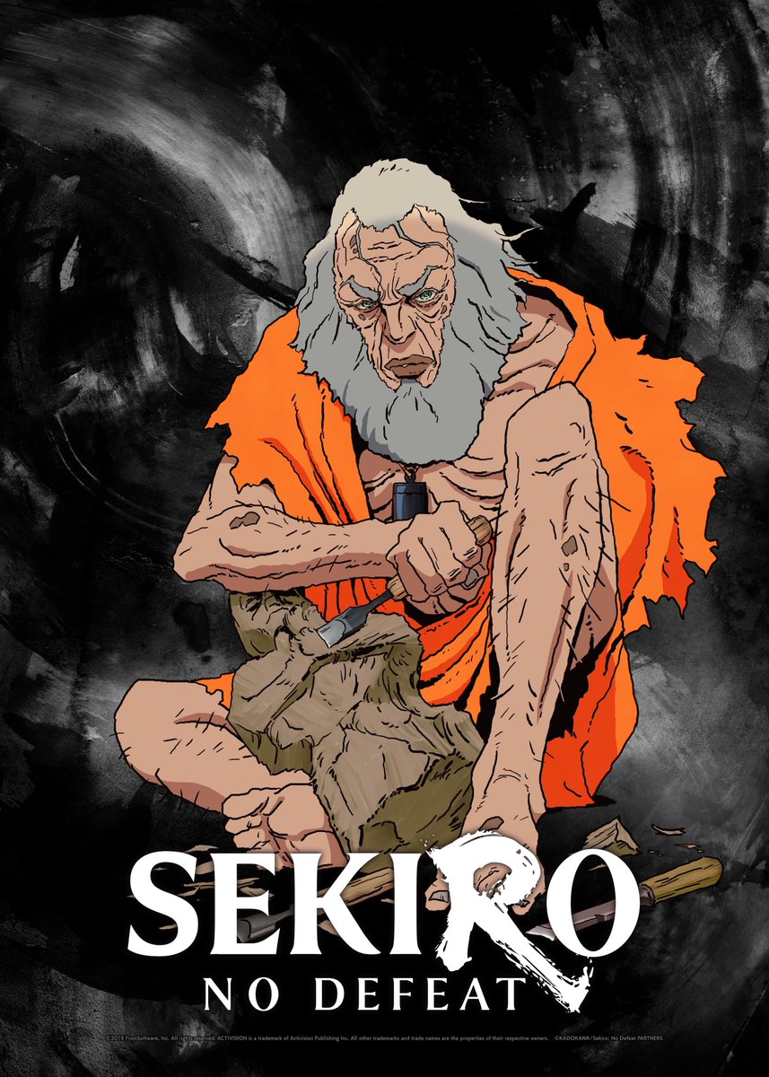 sekiro_nd_anime's tweet photo. ─────────────────
🐒キャラクタービジュアル解禁！🐒
─────────────────
【仏師（CV：#浦山迅）】

葦名城下にあるあまり人の寄りつかない荒れ寺で、ただひたすらに仏を彫り続けている、左腕のない世捨て人。
かつては実力者の忍であった。弦一郎との戦いで深手を負った狼を助け、さらに自分と同じように左腕を失った彼に忍義手という新たな力を与える。
その後も荒れ寺に狼と九郎を迎え入れるなど、何かと力になる。

STAFF
作画：堀剛史（@porigoshi @sayopome）
仕上げ：松本麻衣
色彩設計：佐々木梓
特効：入佐芽詠美（@irisa_chiemi）
撮影：野澤圭輔（グラフィニカ）

#sekiro #sekirond #アニメsekiro