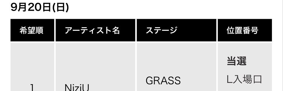 youuko_1112's tweet photo. ロッキン前方エリア当選🎯
暑いだろうけど当日初めてのロッキン楽しみだなぁ
#NiziU
#ロッキン https://t.co/2qtffoTyBj