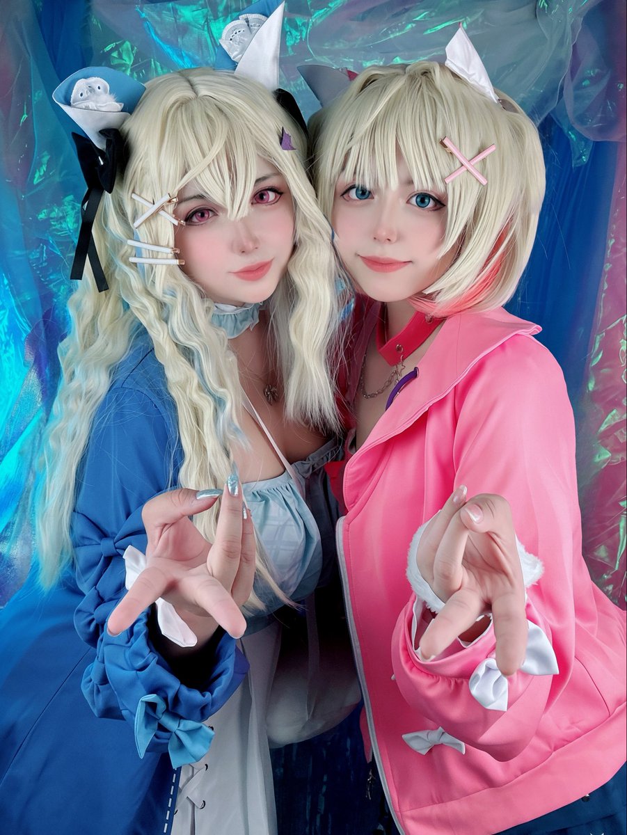 arellytrujillo_'s tweet photo. BAU BAU!🩵💖
🩵We are two cosplayer sisters chasing our dreams together. ✨
That’s why we hold Fuwamoco so dear; we are proud to see them grow, and they are an inspiration to us. 
We love you, Fuwawa and Mococo!💖

Mococo: @K_angelchan💖
Fuwawa:Me 🩵
#FUWAMOCO #FWMCpix #Cosplay https://t.co/hxTqh426pX
