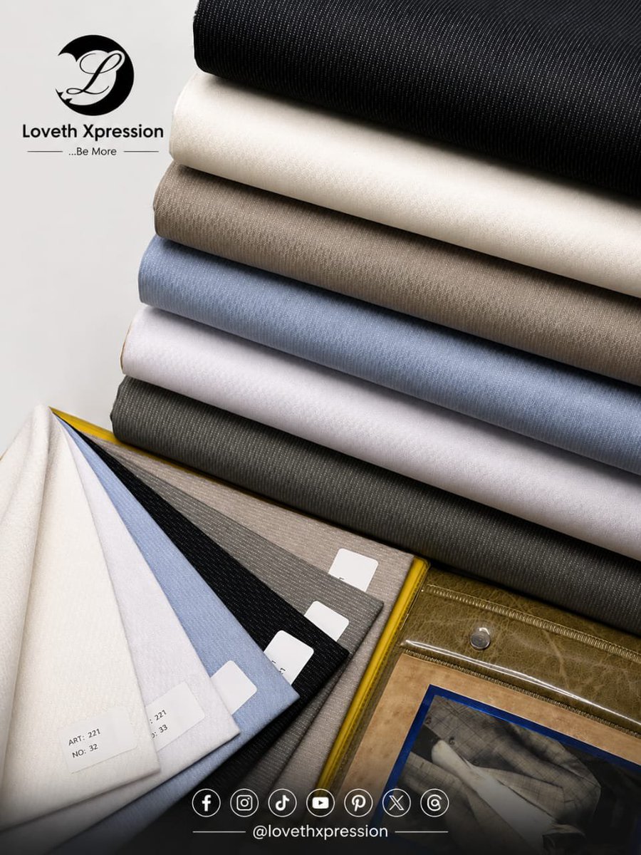 LovethXpression's tweet photo. Dress with confidence. Define your presence. ✨

Premium corporate fabrics for the modern gentleman and lady.

📍Order now: 09160082299
📩 lovethxpressioncontact@gmail.com

#LovethXpression  #CorporateStyle #PremiumFabrics #SuitingFabric 
#Dr.Lovethworld @lovethiyonawan https://t.co/AGsCxmbeT2