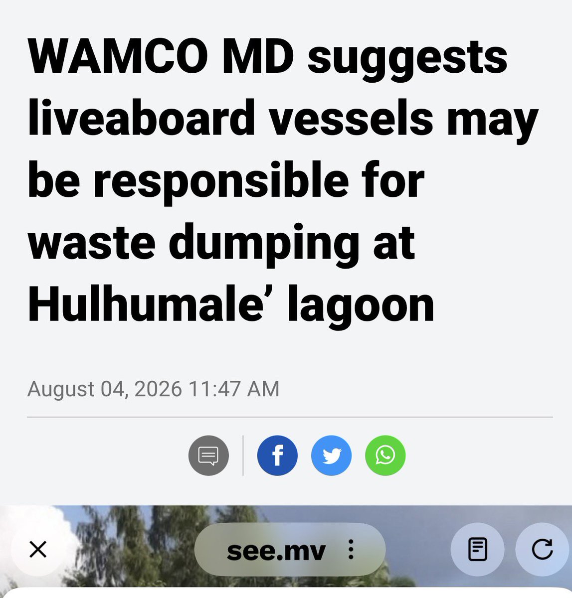 mohamedfiraq's tweet photo. There should be a proper system to verify this. HDC should monitor how garbage is disposed of while vessels are at anchor. Alternatively, a reasonable anchorage or entry fee could be introduced, with a daily waste collection service where garbage is collected directly from the vessels. This would help prevent illegal dumping and ensure proper waste management while maintaining a cleaner marine environment.