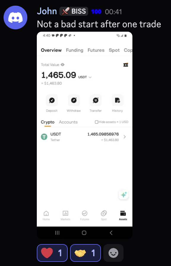 bissbtc's tweet photo. Some people already took my advice from the first stream and is up $460

BISS DONT MISS https://t.co/AQkWIMZEmR
