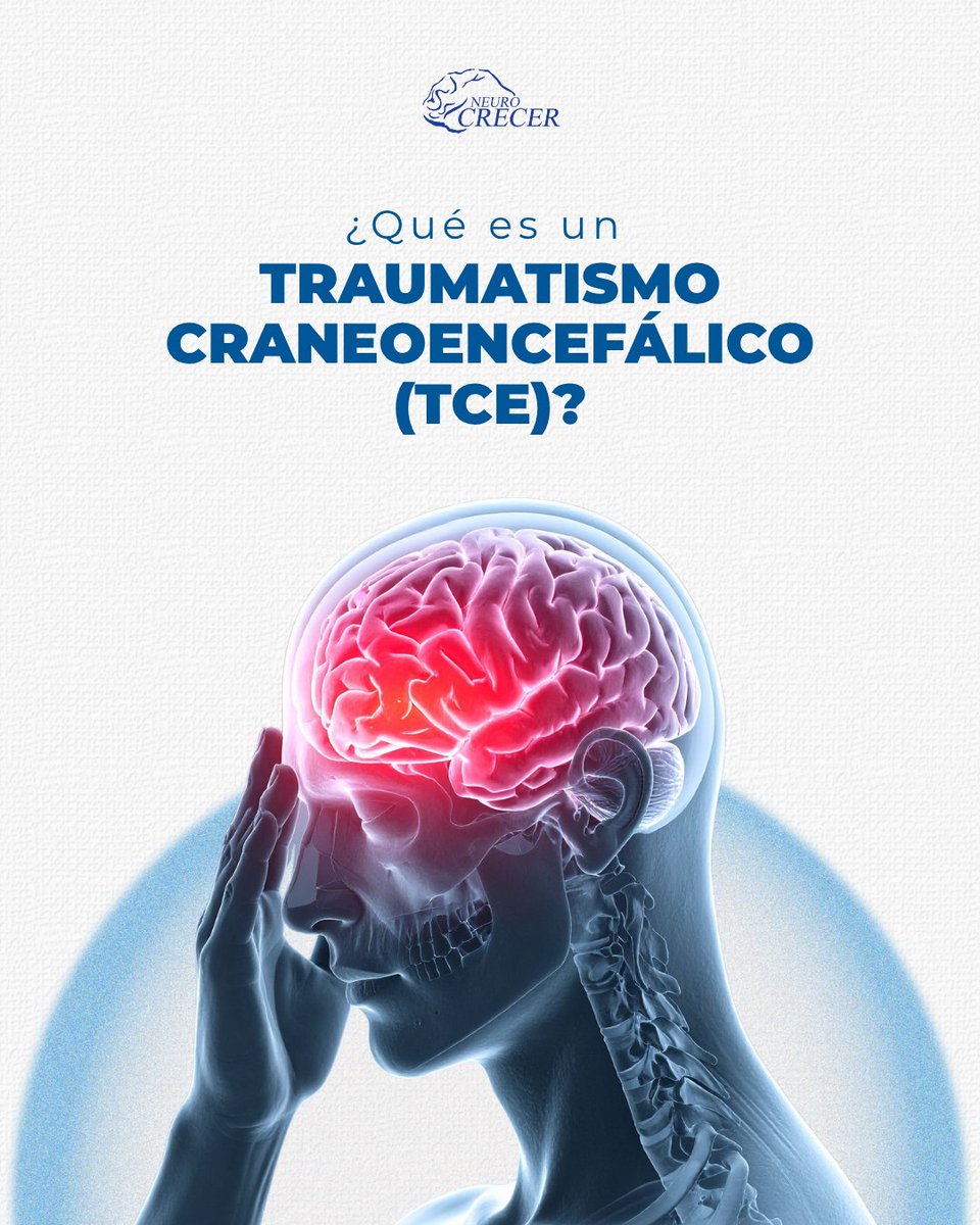 Neurocrecer's tweet photo. El traumatismo craneoencefálico es una de las principales causas de daño cerebral adquirido 🧠 https://t.co/T7uMyWs5Od