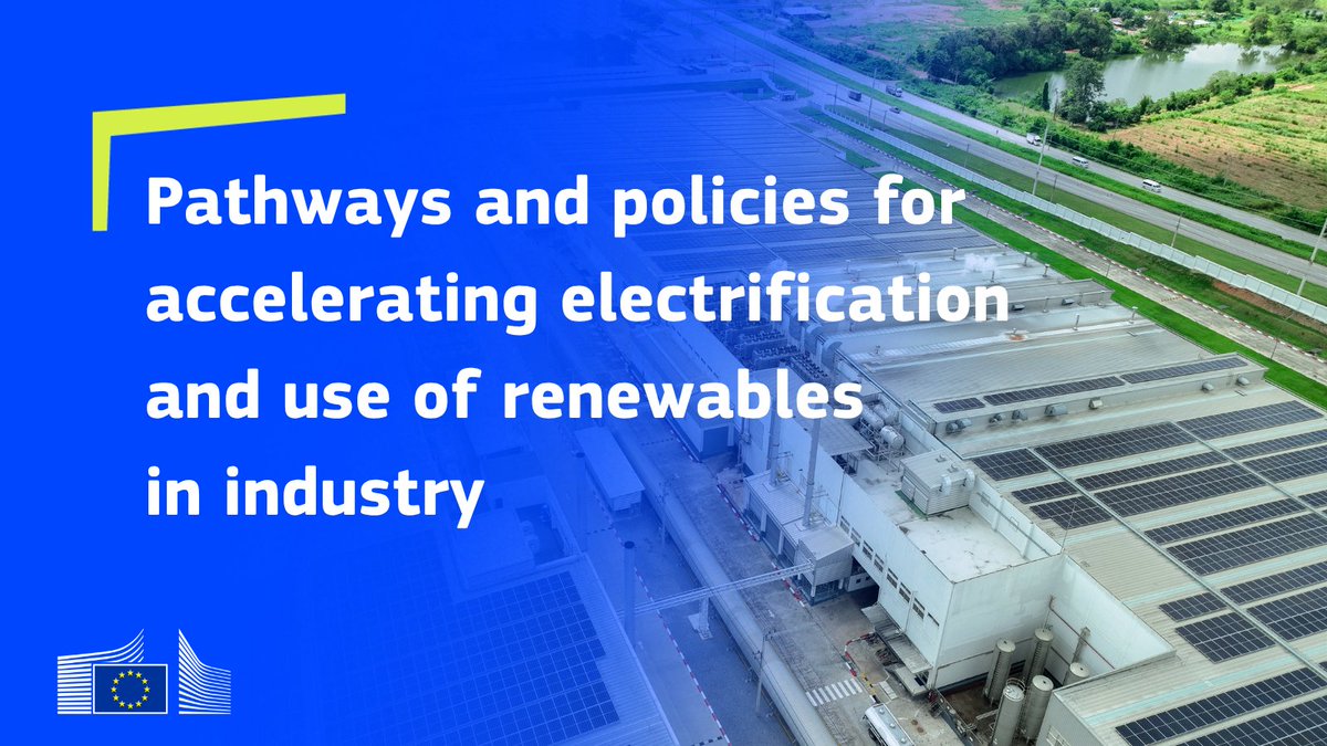 Energy4Europe's tweet photo. How can Europe accelerate #electrification &amp; renewables use in industry? ⚡🏭

A new Commission study identifies the key barriers and pathways to unlock electrification potential by 2040.

Find out more🔗https://t.co/E8rhnv2nSz https://t.co/A4H0OkBdf8