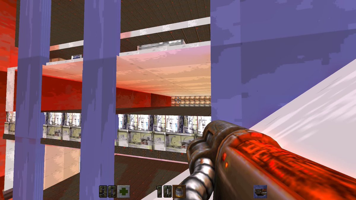 duke_unreal's tweet photo. The vibe check on the Tel Aviv Central Bus Station map just got a massive upgrade in Quake 2. 🪑

​Focused heavily on atmosphere: custom bench seating, realistic litter, grime overlays, eerie neon flickers, and tons of micro things
​#Quake #LevelDesign #IndieDev #Quake2 #MapMaker https://t.co/xS0PcmNfgw