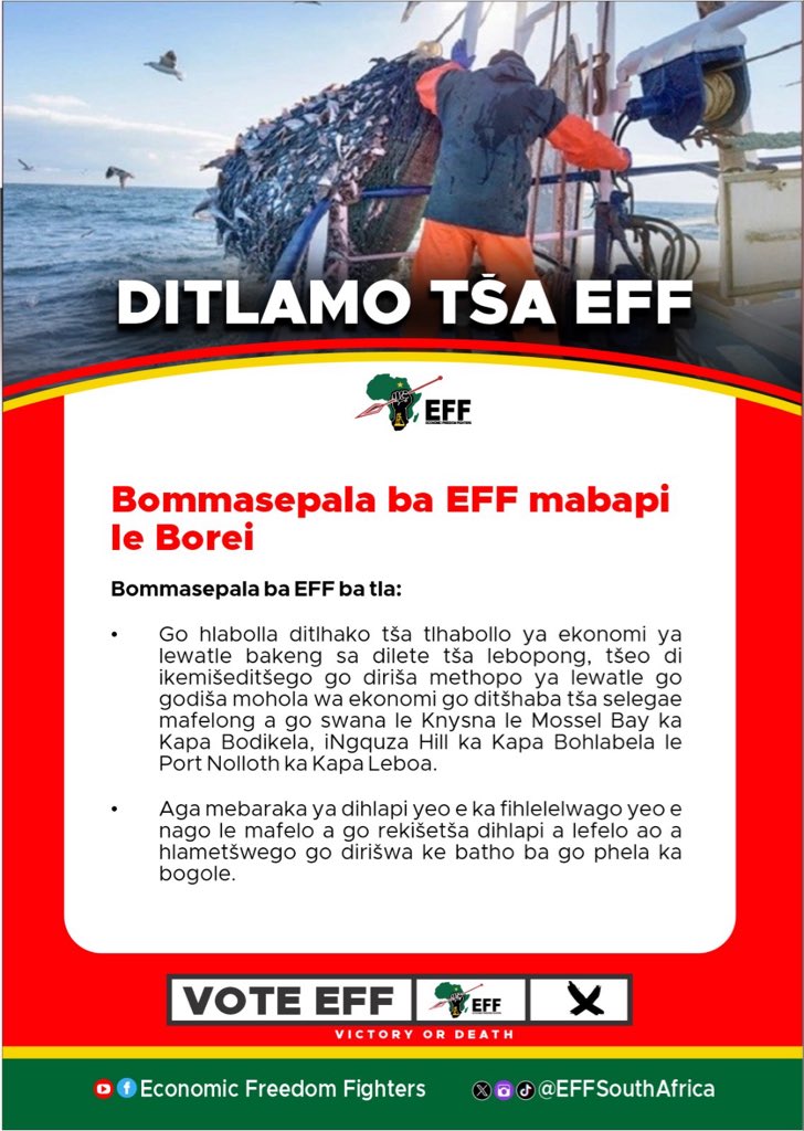 EFFSouthAfrica's tweet photo. ♦️KGAPELETXO PALO♦️

Maikemishetxo a Lekgotla Se Legae a Economic Freedom Fighters. https://t.co/T4OnhjtgCo